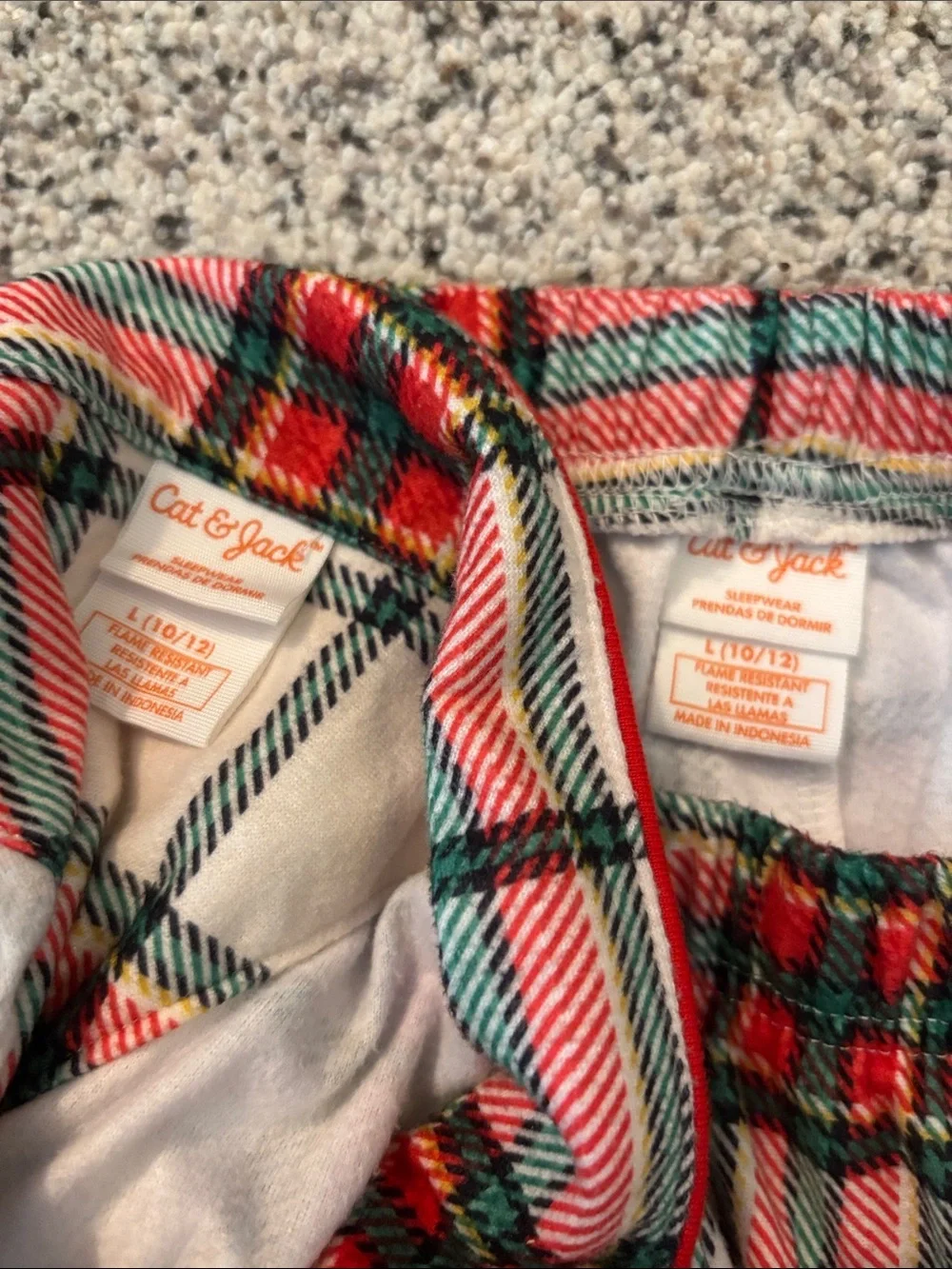 Children's 11-12 Wild Fable Red & White Plaid Pajama Set